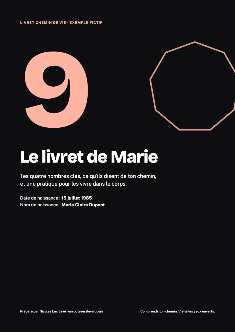Couverture du livret d’exemple de Marie